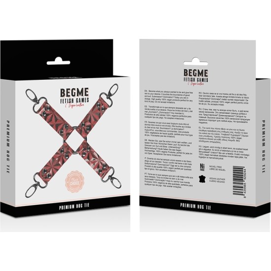 Begme Red Edition BEGME - ГАЛСТУК RED EDITION ПРЕМИУМ ВЕГАНСКАЯ КОЖАНАЯ СВИНЬЯ