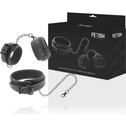 Fetish Submissive Bondage FETISH SUBMISSIVE – VEGANIŠKAS ODINIS KAKLĖLIS IR ANTRANKAI SU NOPRENO pamušalu