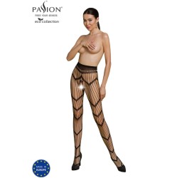 Passion Woman Garter & Stock PASSION - EKO KOLEKCIJA BODYSTOCKING ECO S006 BLACK