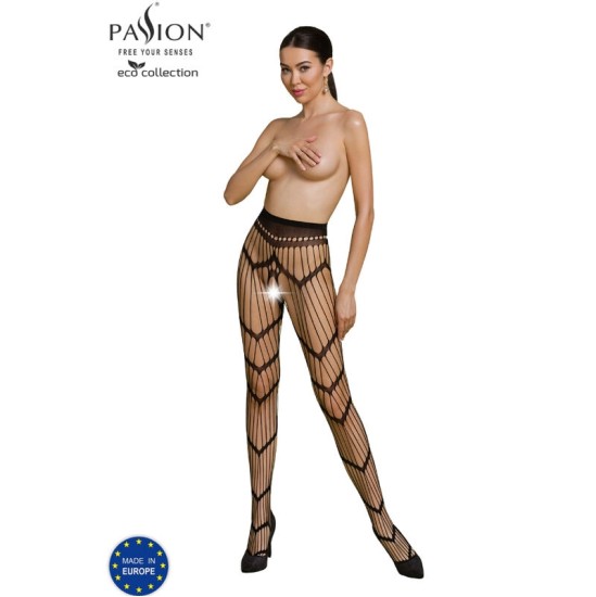 Passion Woman Garter & Stock PASSION - ECO COLLECTION БОДИСТОКЛИНГ ECO S006 ЧЕРНЫЙ