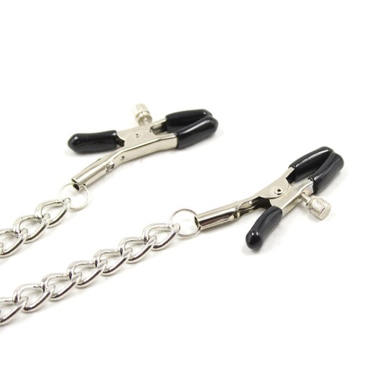 Ohmama Fetish 4 NIPPLE Clamps WITH CHAINS