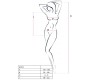 Passion Woman Bodystockings PASSION WOMAN BS035 WHITE BODYSTOCKING VIENS IZMĒRS