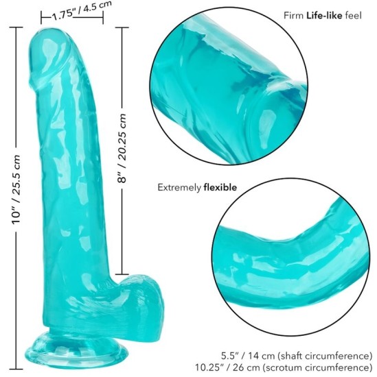 California Exotics CALEX IZMĒRS QUEEN DILDO - ZILS 20,3 CM