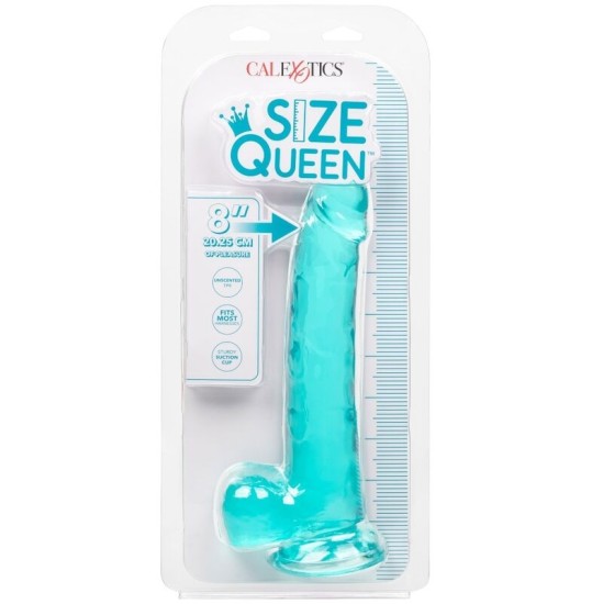 California Exotics CALEX IZMĒRS QUEEN DILDO - ZILS 20,3 CM