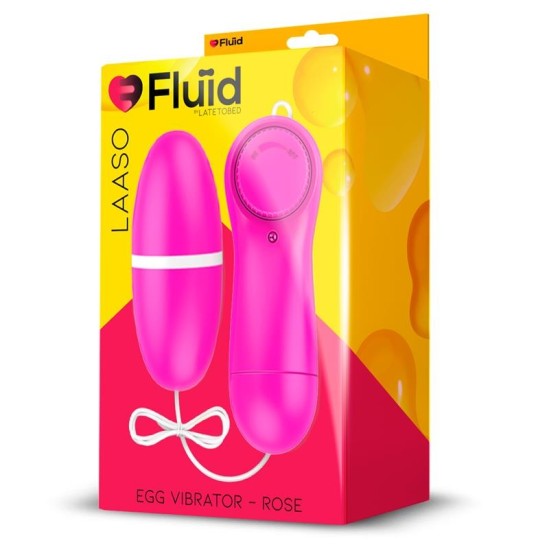 Flu?D Laaso Multi-Speed Vibrating Egg Remote Control Rose