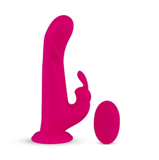 Feelztoys Rozā virpuļpulss, truša vibrators un tālvadības pults