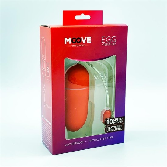 Moove Vibrating Egg 10 Functions Red