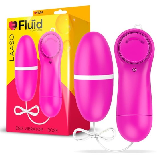 Flu?D Laaso Multi-Speed Vibrating Egg Remote Control Rose