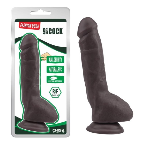 Chisa Fashion Dude Dual Density Dildo 23 cm x 4,3 cm brūns