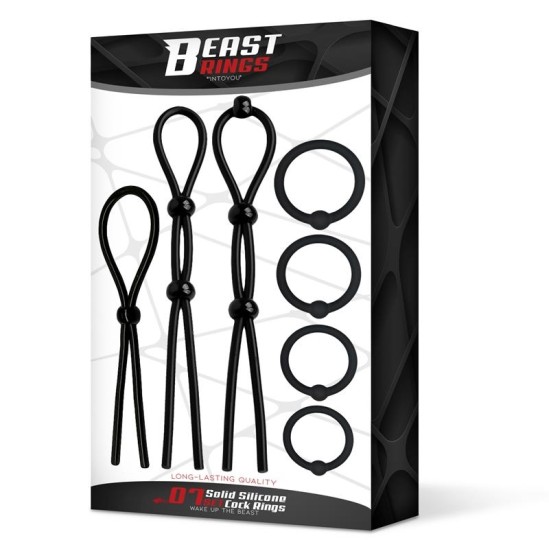 Beast Rings 07 Komplekts masīva silikona krāna gredzeni