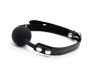 Latetobed Bdsm Line Silikona Ball Gag 4 cm Regulējams melns