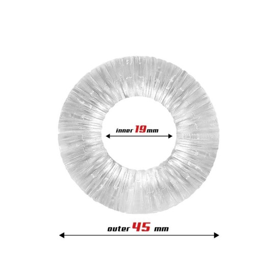 Beast Rings Gaiļa gredzens Super Elastīgs Svītrains 1,9 cm Caurspīdīgs