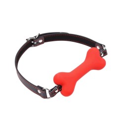 Latetobed Bdsm Line Bone Gag Ball Red