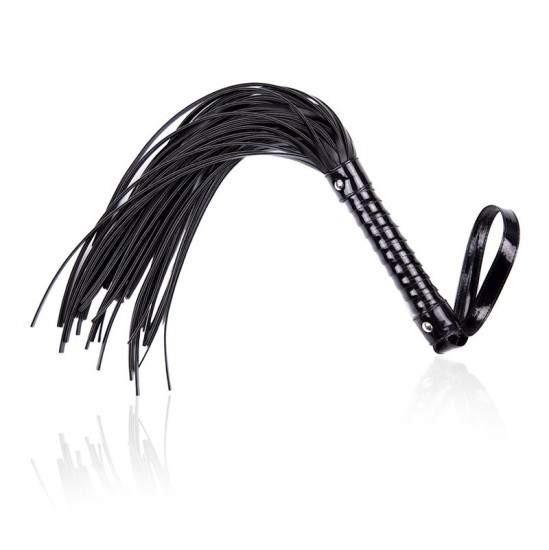 Latetobed Bdsm Line Shinny Handle Flogger 44 cm Black