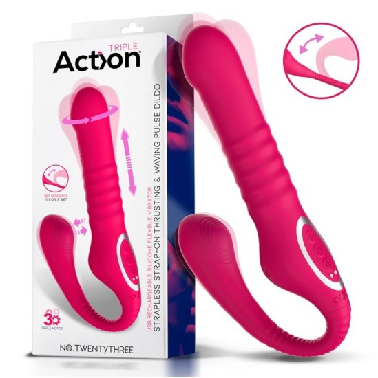 Action No. TwentyThree Double Vibe Pulsation and Thrusting Flexible 180?