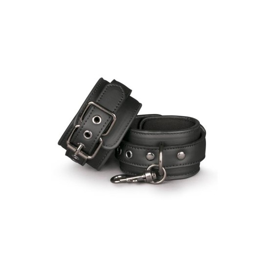 Easytoys Black Synthetic Leather Handcuffs