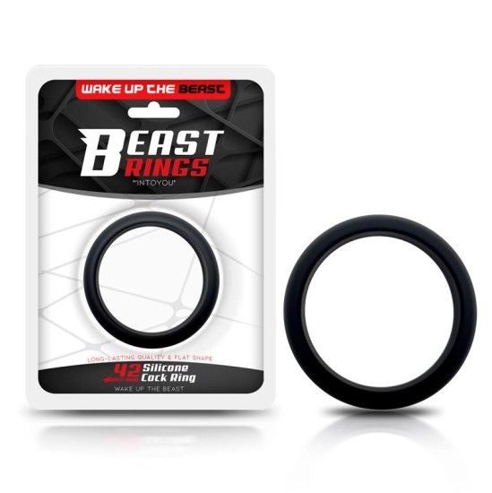 Beast Rings Cock Ring Solid Silicone 4.2 cm Black