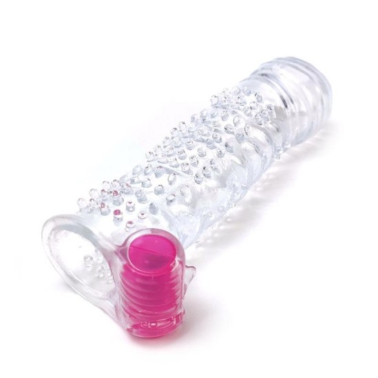 A-Gusto Teksturēta dzimumlocekļa uzmava ar Vibration Clear