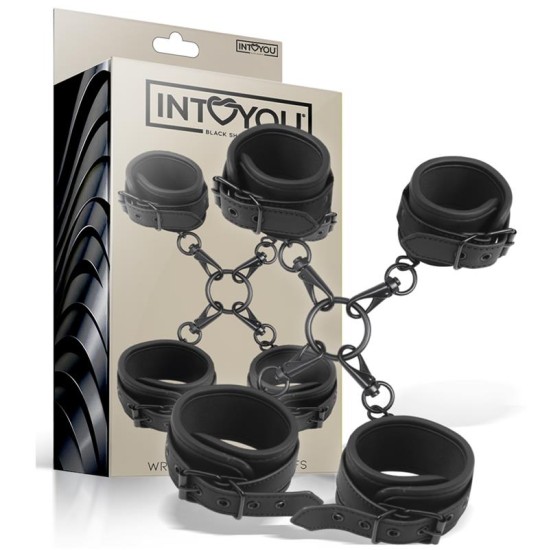 Intoyou Black Shadow Roku un potīšu aproču komplekts Vegan Leather