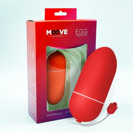 Moove Vibrating Egg 10 Functions Red