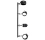 Intoyou Black Shadow Detachable Rigid Spreader Bar and 4 Detachable Neoprene and Vegan Leather Cuffs