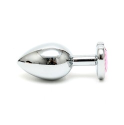 Bondage Play Roosa tagumikupistikuga kaetud terasest kristallsüda