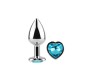 Secret Play Blue Heart Metal Butt Plug Size S