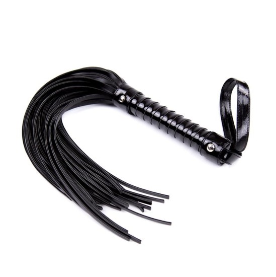 Latetobed Bdsm Line Shinny Handle Flogger 44 cm Black