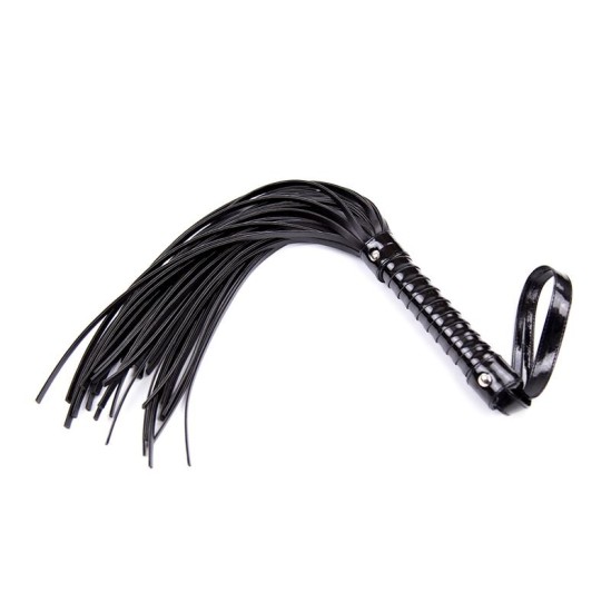 Latetobed Bdsm Line Shinny Handle Flogger 44 cm Black