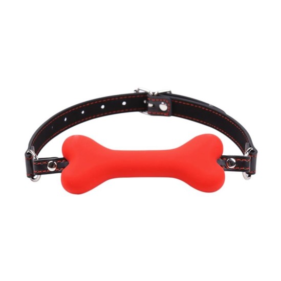 Latetobed Bdsm Line Bone Gag Ball Raudonas