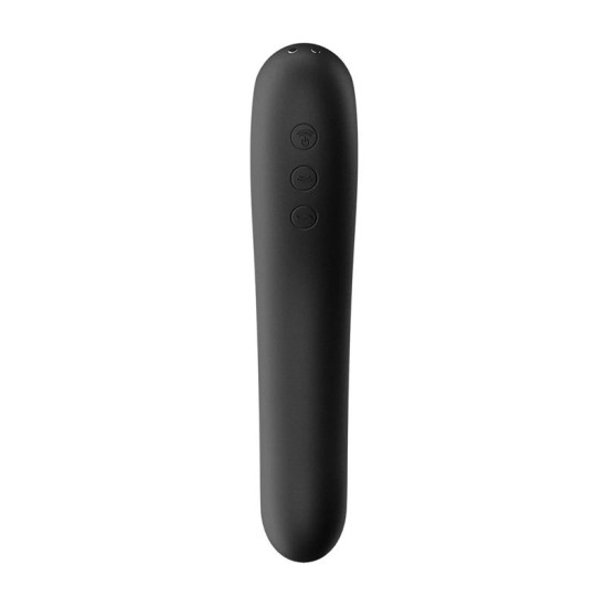 Satisfyer Dual Kiss Clitoris Sucker un Vibe 2 in 1 Black