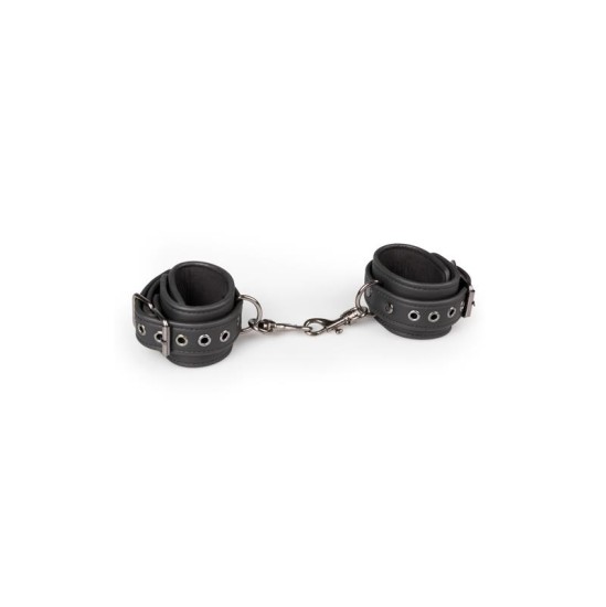 Easytoys Black Synthetic Leather Handcuffs