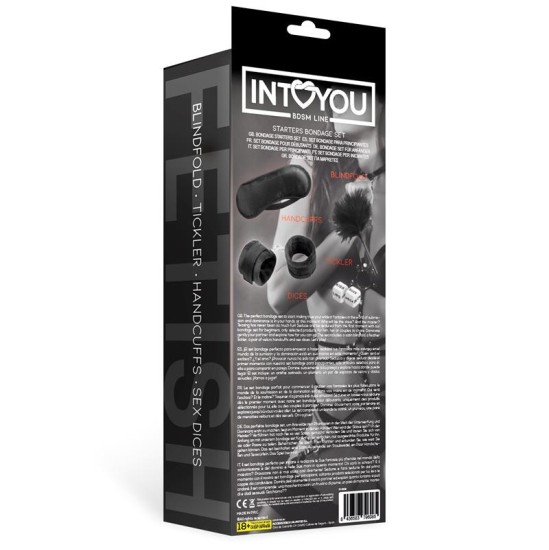 Intoyou Bdsm Line Набор для бондажа для начинающих, 4 предмета, черный