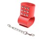 Ohmama Fetish RED HANDCUFFS WITH SNAP CLOSURE