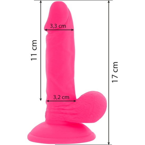 Diversia Elastīgs Vibrējošs Dildo 17 CM - rozā