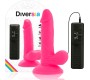 Diversia Elastīgs Vibrējošs Dildo 17 CM - rozā