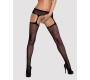 Obsessive Garter & Stockings ЧУЛКИ С ПОДВЯЗКАМИ OBSESSIVE S207 ЧЕРНЫЕ S/M/L