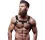 Fetish Submissive Attitude MEN'S ECO-LEATHER CHEST HARNESS