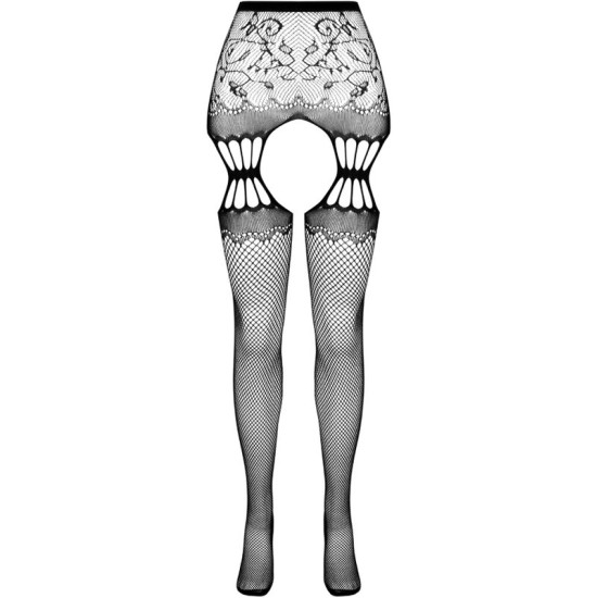 Passion Woman Garter & Stock PASSION - S027 JUODOS KELNĖS JUODOS VIENAS DYDIS