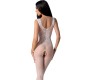 Passion Woman Bodystockings PASSION - BS098 WHITE BODYSSTOCKING VIENAS DYDIS