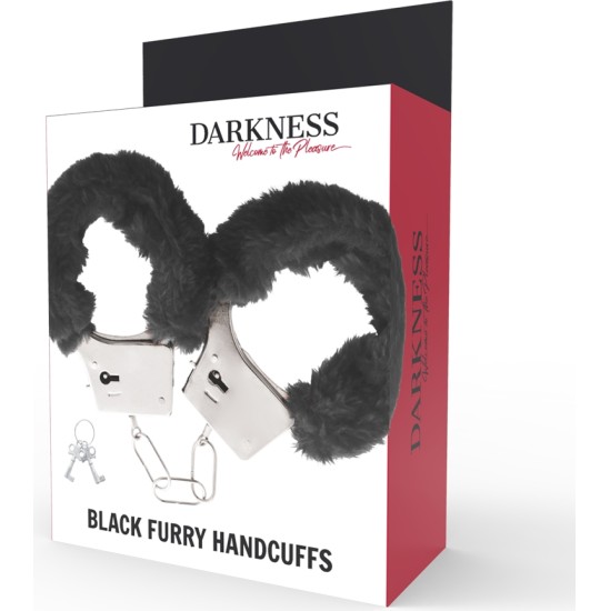 Darkness Bondage DARKNESS - BLACK LINED METAL HANDCUFFS