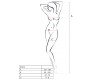 Passion Woman Bodystockings PASSION WOMAN BS019 WHITE BODYSTOCKING VIENS IZMĒRS