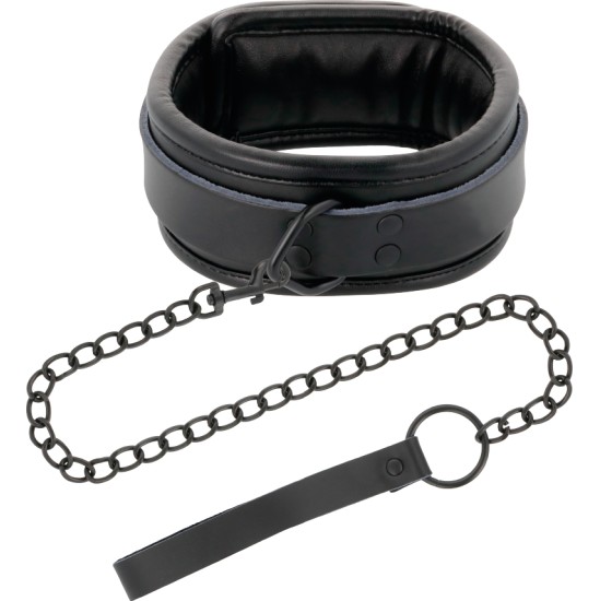 Darkness Bondage DARKNESS - BLACK LEATHER HANDCUFFS AND COLLAR