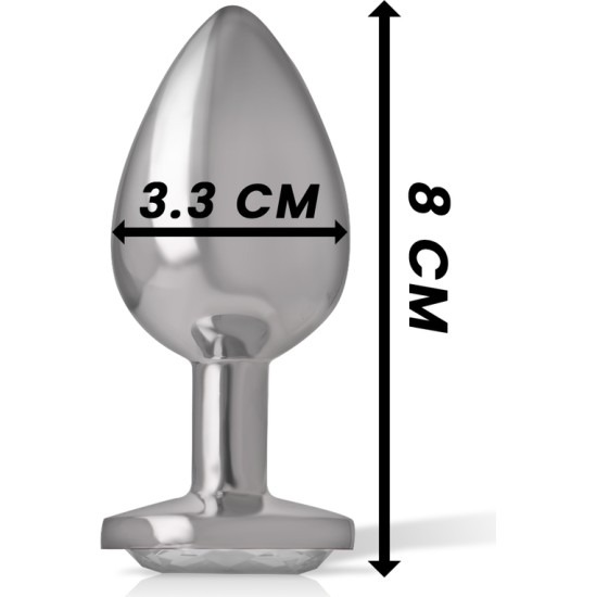 Intense Anal Toys INTENSE - METAL ALUMINUM ANAL PLUG HEART WHITE SIZE M