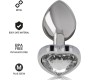 Intense Anal Toys INTENSE - METAL ALUMINUM ANAL PLUG HEART WHITE SIZE M