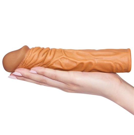 Lovetoy Penis Sleeve Add 2 Pleasure X Tender Brown