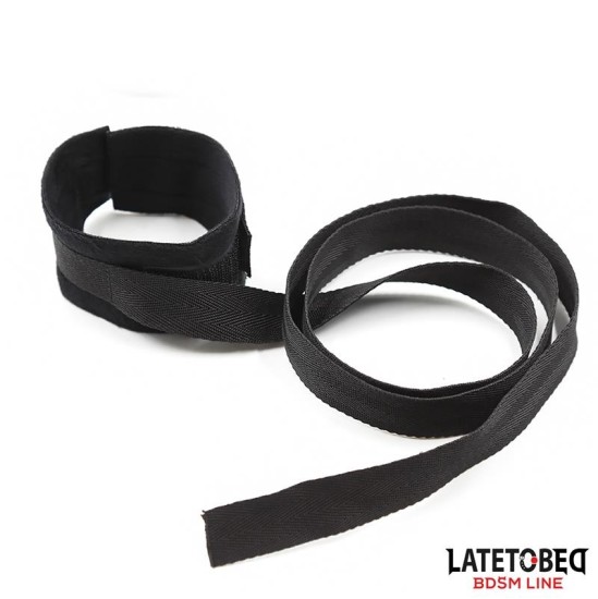 Latetobed Bdsm Line Restraint 3 Pieces Set Blindfold, Anklecuffs and Wristcuffs Adjustable