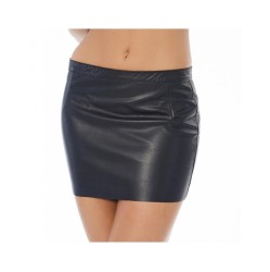 Bondage Play Leather Mini Skirt with Zipper