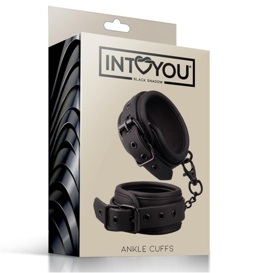 Intoyou Black Shadow Ankle Cuffs Vegan Leather