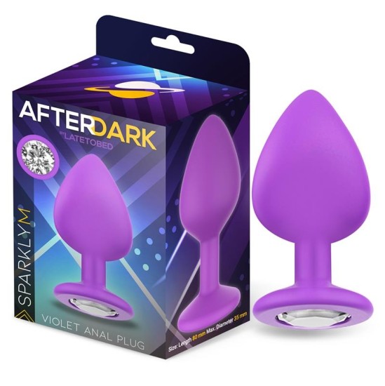 Afterdark Sparkly Butt Plug Size M Violet